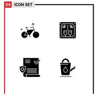 conjunto de sinais de símbolos de ícones de interface do usuário modernos para arquivo de celebração de primavera médica de bicicleta elementos de design de vetores editáveis