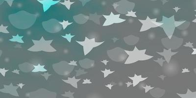 fundo vector azul claro com círculos, estrelas