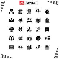 25 ícones criativos, sinais modernos e símbolos de poder, livro de primavera, rota de inclinação, elementos de design de vetores editáveis