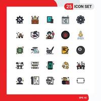 25 ícones criativos sinais e símbolos modernos do site seo smartphone fluxograma telefone elementos de design vetoriais editáveis vetor