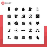 pacote de ícones vetoriais de estoque de 25 sinais e símbolos de linha para fogo, como aprender elementos de design de vetores editáveis favoritos humanos