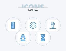 ferramentas ícone azul pack 5 design de ícone. . . vetor
