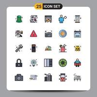 25 ícones criativos sinais e símbolos modernos de corpo de localização casam-se com elementos de design de vetores editáveis de política de avatar