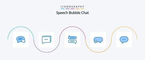 pacote de ícones azul 5 de bate-papo, incluindo mensagem. bate-papo. bate-papo. adicionar. Comente vetor
