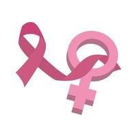 mês de conscientização do câncer de mama, vetor de motivação de fita rosa