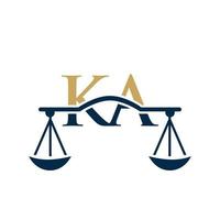 design de logotipo de escritório de advocacia carta ka para advogado, justiça, advogado, jurídico, serviço de advogado, escritório de advocacia, escala, escritório de advocacia, advogado de negócios corporativos vetor