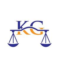 design de logotipo de escritório de advocacia de letra kg para advogado, justiça, advogado, jurídico, serviço de advogado, escritório de advocacia, escala, escritório de advocacia, advogado de negócios corporativos vetor