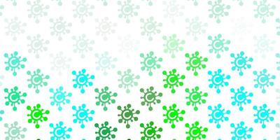 textura vector azul e verde claro com símbolos de doença.
