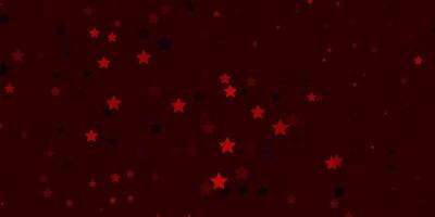 textura vector vermelho escuro com belas estrelas