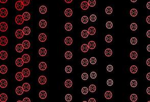textura vector vermelho escuro com símbolos de religião.