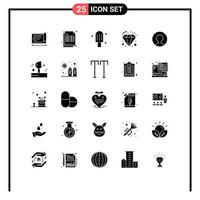 25 ícones criativos sinais modernos e símbolos de perfil avatar creme riqueza investimento elementos de design de vetores editáveis