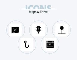 mapas e ícone de glifo de viagem pack 5 design de ícone. . . Lugar, colocar. ponteiro. coordenada vetor