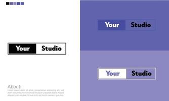 design do logotipo da sua empresa de estúdio vetor