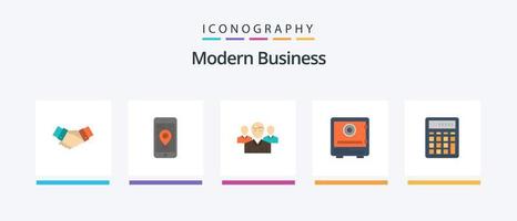 pacote de ícones de negócios modernos com 5 planos, incluindo cofre. Liderança. ponteiro. líder. CEO. design de ícones criativos vetor