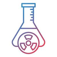 ícone de gradiente de linha química tóxica vetor