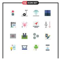 conjunto de 16 sinais de símbolos de ícones de interface do usuário modernos para temporada de roupas sinal presente pacote editável de elementos de design de vetores criativos