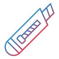 ícone de gradiente de linha de cortador de papel vetor