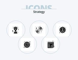 ícone de glifo de estratégia pack 5 design de ícone. . alvo. copo. público. opções vetor