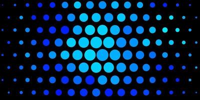 padrão de vetor azul escuro com círculos.