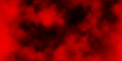 layout de vetor vermelho escuro com cloudscape.