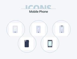 design de ícones do pacote de ícones planos do telefone móvel 5. . android. vetor