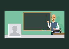 Professor Facebook Cover Man Vector