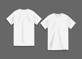 Vetor branco em branco do modelo de t-shirt