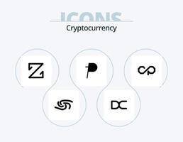 pacote de ícones de glifo de criptomoeda 5 design de ícone. moeda . . moeda criptográfica. moeda vetor