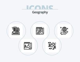 ícone de linha de geografia pack 5 design de ícones. cobrir. Passaporte. estados. viagem. mapa vetor