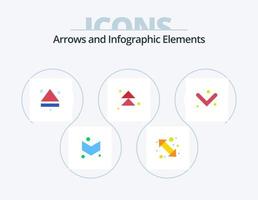 design de ícones do pacote de ícones planos de seta 5. . para a direita. flecha. direita. vai vetor