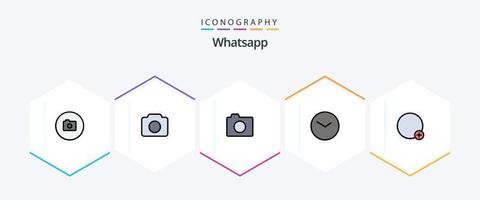pacote de ícones de linha preenchida do whatsapp 25, incluindo . ui. básico. o sinal. básico vetor