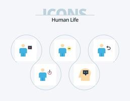 design de ícones do pacote de ícones planos humanos 5. menos. excluir. avatar. corpo. vídeo vetor