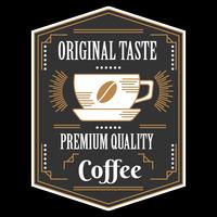 Vector do emblema do café