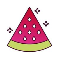 ícone de estilo detalhado de fruta fresca de melancia vetor