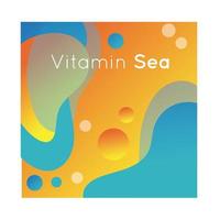 Vitamina Mar colorido banner com letras