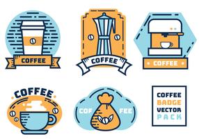 Pacote Vector do emblema do café