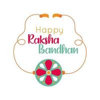 feliz raksha bandhan flor pulseira acessório estilo simples vetor