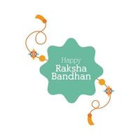 pulseira raksha bandhan feliz com renda e bolas estilo plano vetor