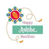 feliz raksha bandhan flor pulseira acessório estilo simples vetor