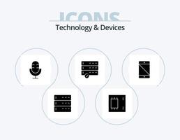 design de ícone do pacote de ícones de glifo de dispositivos 5. permitido. dados. produtos. aprovar. produtos vetor