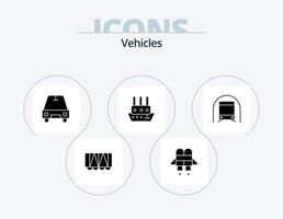 design de ícones do pacote de ícones de glifo de veículos 5. . transporte. barco. transporte. metro vetor