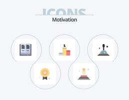 ícone plano de motivação pack 5 design de ícone. . pesquisa profunda. Educação. lupa. realização vetor