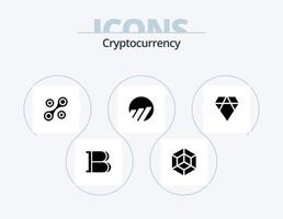 pacote de ícones de glifo de criptomoeda 5 design de ícone. . moeda do mundo. . moeda criptografada vetor
