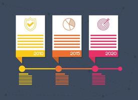 infográfico de negócios com ícones de anos vetor