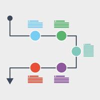 infográfico de negócios com ícones circulares vetor