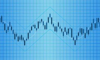 fundo do gráfico de velas para investimento, análise fundamental, mercado de ações, software financeiro. designs podem ser usados para modelo, mídia impressa, folheto, camada, cartão, site, página de destino, aplicativos, web vetor