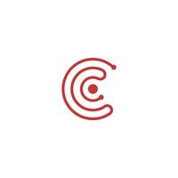 ideias de logotipo bullseye letra c vetor