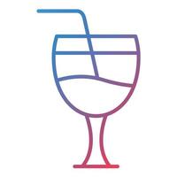 ícone de gradiente de linha de bebida vetor