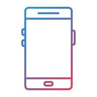 ícone de gradiente de linha de smartphone vetor