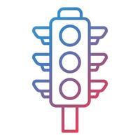 ícone de gradiente de linha de semáforos vetor